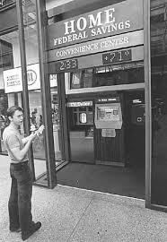 Primitive Cash Machine From The Old Home Federal Savings Loan Ids Center Crystal Court Ca 1975 Start Saving Money Saving Money Cash Machine