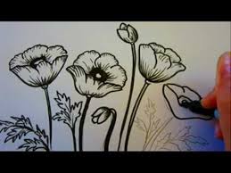 Find Helpful Art And Crafting Tutorial On Hildurko Com Everything To Learning How To Draw Diy Decor How To Pai Poppy Drawing Flower Drawing Drawing Tutorial