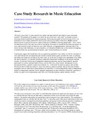 For example, case studies may be used to examine court cases if you study law, or a patient's health history if you study medicine. Pdf Case Study Research In Music Education Kristen Pellegrino Academia Edu