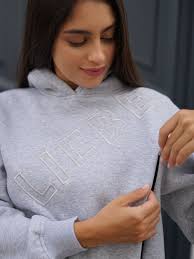 STILLPULLOVER MIT KAPUZE LISA GRAU, 99,90 €