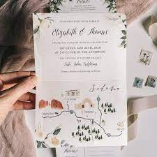 Folded Wedding Invitation Concertina Invite Custom Wedding Map Custom Wedding Invita In 2020 Folded Wedding Invitation Custom Wedding Map Custom Wedding Invitations