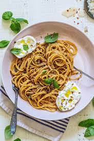 Bacon Jam Carbonara With Burrata Tasty Pasta Bacon Jam Easy Pasta Recipes