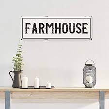 Large vintage metal kitchen signs. Large Metal Farmhouse Sign Waterproof Farmhouse Kitchen Wall Decor Vintage Wall Art Sign For Farmhouse Horizontal 24 X 8 Farmhouse Goals