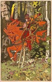 Vasilisa The Beautiful And Baba Yaga Illustrated By Ivan Bilibin Krasnyj Vsadnik Illyustraciya K Skazke Vasilisa Prekrasnaya Red Rider Illustration For The Fairy Tale Vasilisa The Beautiful Ivan Bilibin Art Illustration