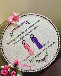 Instagram Da Etamincity55 Dostlugun Kollari Bir Yere Kadar Uzanir Kardesliginki Kalplere Kadar En Basic Embroidery Stitches Embroidery Stitches Punch Art