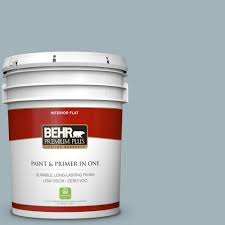 Behr Premium Plus 5 Gal Ppf 27 Porch Ceiling Flat Low Odor Interior Paint And Primer In One 140005 Interior Paint Exterior Paint Behr