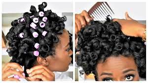 Using a hair dryer on cool with a diffuser will give your wash and go a lot more volume. My Best Heatless Perm Rod Set On Natural Hair Treluxe Purple Perm Rods Tutorial Youtube