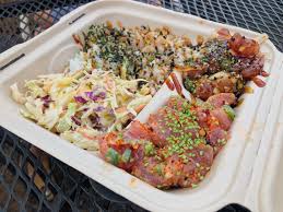 They partner with local fisherman to source fresh, sustainable seafood, which means menu items change daily, but typically include poke, tacos, grilled fish plates, and ceviche. South Maui Fish Company Roadfood