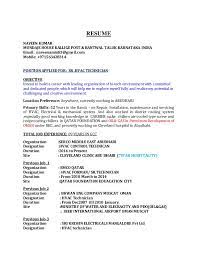 Presenting yourself as the best candidate for a job in hvacr. Sr Hvac Technician Cv Pra Copy 1