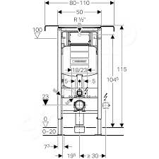 geberit duofix montage element voor wand wc 112 cm inbouwreservoir sigma 12 cm voor installatie tussen zijwanden 11 concealed cistern cistern wall anchors