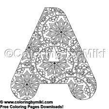 With this package you can design educational coloring books for children to learn abcs. Mandala Letters Alphabet A Coloring Page 1787 Coloring By Miki