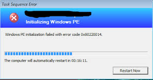 Windows Pe Initialization Fails With Error Code 0x80220014 When Rebooting Is Not The Answer