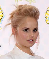 Discover these four amber blonde shades that lift the energy of your hair and skin tone with enormous glowing hues and unmissable golden, copper tones. Debby Ryan Long Straight Strawberry Blonde Updo