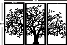 Decorating wall with metal trees will be unique in appearance, these tree of life metal decorations are with various styles with large leaves and branches or a forest style and many to include. Home Bedroom Living Room Decor 3d Wall Art 3 Panels Family Tree Metal Wall Decor Modern Decoration White 30w X 20h 76x51cm 3 Panels Family Tree Metal Wall Decor Tree Of Life Metal