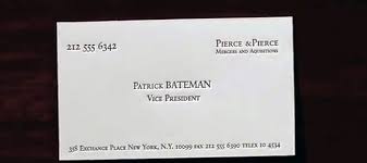 Maybe you would like to learn more about one of these? Weird Trivia The Business Cards In American Psycho Had Typos In Them Uproxx