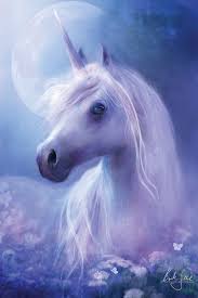 Unicorn Moon Canvas Wall Art By Bente Schlick Icanvas Unicorn Artwork Unicorn And Fairies Unicorn Fantasy