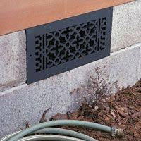 Metal Grille At Stem Wall Vent House Vents Vent Covers Diy Decorative Vent Cover