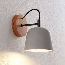 Lucande Kalinda Wandleuchte M Betonschirm U Holz In 2020 Wandleuchte Lampe Helle Eiche