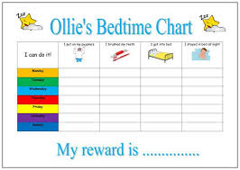 printable bedtime routine chart personalised by