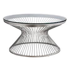 Accent your living room with a coffee, console, sofa or end table. Coffee Table 36 Dia Stainless Steel Tempered Glass From Monarch Specialties Accuweather Shop
