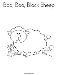 You can find the printable pdf here. Baa Baa Black Sheep Coloring Page Twisty Noodle