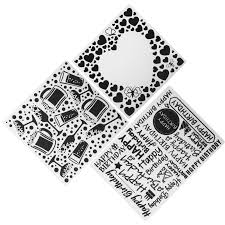 Select the colors you would like to use for your cards, and place them one at a time in the embossing folder. Ebtools 3pcs Embossing Folders Card Making Paper Craft Scrapbooking Embossed Template Walmart Com Walmart Com