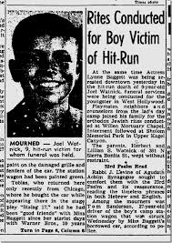 14 Year Old Black Boy Killed Joel Was Only 9 When He Was Sadly Killed In A Hit And Run On Jul 7 1954 Hit And Run 9 Year Olds Remember