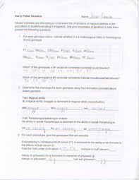 Pedigree lab activity answers : Harry Potter Genetics Worksheet Juanbiology