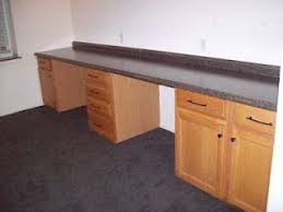 New Desk Craft Area In Basement Using Old Kitchen Cabinets Reuse Old Kitchen Cabinets Old Kitchen Craft Desk