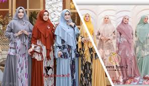 Contoh batik yang dipadukan dengan kain polos, lurik, brokat, untuk ke pesta atau hari biasa. Gamis Terbaru 2021 Trend Syari Stylish Simple Setelan Hijab