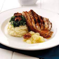 James Martin Recipe Pork Chop With Mash Spring Greens And Walnuts James Martin Recipes Recipes Pork Recipes