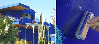 La peinture muraline aspect satin est composée de résines acryliques spéciales de grande qualité pour permettre une application facile sur toutes les. La Vie Est Bleue Peinture Naturelle Bleu Majorelle Outremer Chaux Room