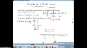 Take note that there are 18 data values in this data set. Box Plots And 5 Number Summary Youtube