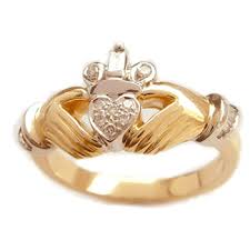 At jared, we have all the information you need to select the perfect his and her wedding bands to fit your distinct style. 14k Yellow Gold Ladies Fancy Diamond Claddagh Ring