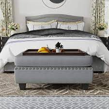 Kick up your feet and rest them on top of one of these ottomans. Buy Honbay Upholstered Storage Bench Ottoman With Tray Coffee Table Ottoman With Storage Rectangle Ottoman Bench With Lift Off Lid Grey Online In Turkey B08k792x6r