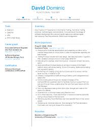 Functional Tester Resume Sample Resumekraft