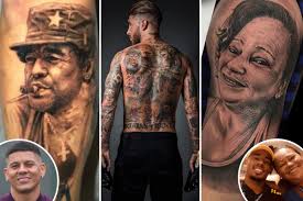 Ramos has a great number of tattoo masterpieces on his body. Footballers Heart Breaking Tattoos From Sergio Ramos Paying Tribute To A Dead Friend To Marcos Rojo S Maradona Homage