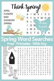 Use these puzzles at home, in the classroom or for homeschooling purposes. Spring Word Search