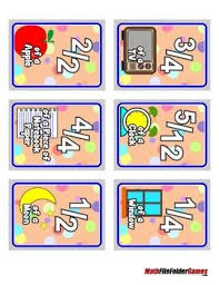 Fraction Pictionary Recognizing Fractions With Drawing Fraction Game Fraction Games Fun Math Activities Math Games For Kids