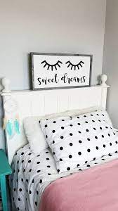 Sweet Dreams Wood Sign Framed Sign Little Girls Room Wood Wall Art Nursery Decor Bedroom Sig Wall Art Diy Bedroom Girls Room Decor Kids Room Art Diy