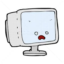 Woman worker cannot see screen. Comic Cartoon Computer Screen Vector Illustration C Lineartestpilot 5204903 Stockfresh