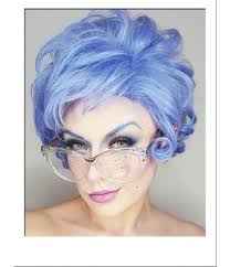 Old Lady Wig Blue Rinse Costume Wigs Womens Wigs Wigs Costume Wigs