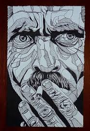 Beginner Black And White Portrait Drawing Untitled 2011 Artist Could Interpret For A Black White Portrait Drawing With Beginners In 2020 Portrait Drawing Art Art Inspiration