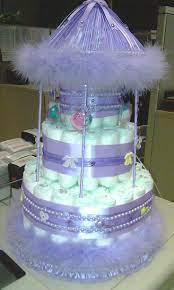 Carousel Diaper Cake Baby Diaper Cake Baby Shower Diaper Cake Baby Shower Diapers