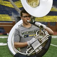 For today's #SectionSpotlight, we feature our tuba student leaders! Swipe  ➡️⁠ ⁠ Sara Jex, tuba section and rank leader, is a senior studying  Sociology and Political Science. Through her time in the