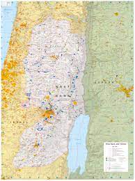 Detailed map of west bank and neighboring countries. State Of Palestine Maps Ecoi Net