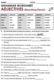 New English File Upper Intermediate Test Booklet With Key Adjectives Describing Places Adjective Worksheet English Adjectives Adjectives Exercises