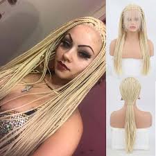 Plaited glory gives the lowdown on everything from choosing a braiding salon to differentiating between. Long Box Braids Wig For Women Blonde Micro Braids Wig Baby Hair Heat Resistant Synthetic Braided Lace Front Wig Shopee Malaysia