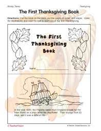 Get it here there are more pages to the mini book in my harvest time math and literacy unit. The First Thanksgiving Book Printable 2nd 4th Grade Teachervision