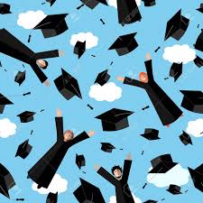 Prior to the start of the graduation ceremony, graduates must have caps on and gowns caps may not be decorated. Happy Graduates Flying In The Air With Graduation Hats Jumping Royalty Free Cliparts Vectors And Stock Illustration Image 99212061